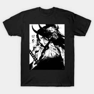 Cyberpunk Vaporwave Japanese Samurai Warrior Asian Girl Ninja Manga Aesthetic Anime Streetwear Goth Grunge T-Shirt